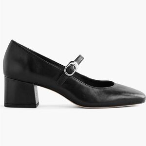 reformation max Black Mary Jane Block Heels